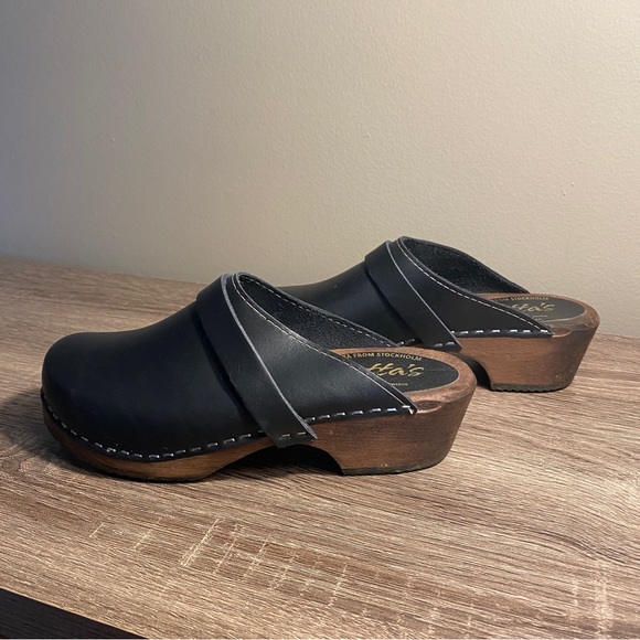 Lotta From Stockholm Black Leather Clogs - Picture 3 of 4